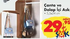 ÇANTA VE DOLAP İÇİ ASKI 5,5 X 24 CM